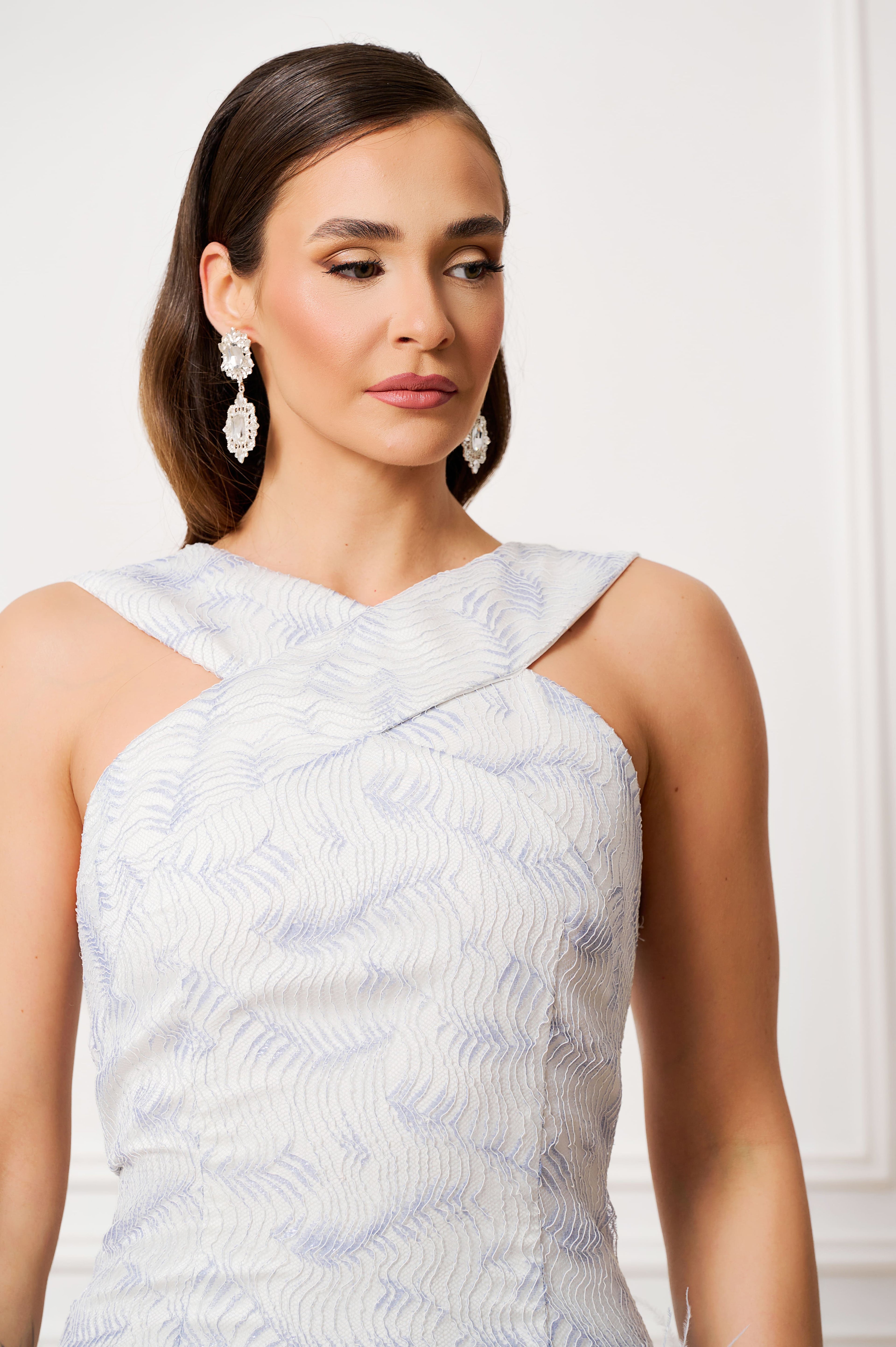 Ice Blossom Feather Dress