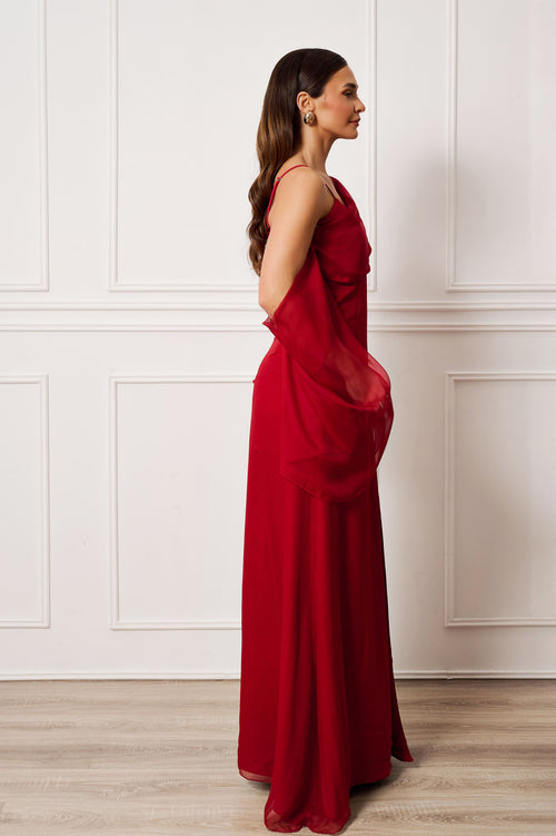 Crimson Mirage Gown